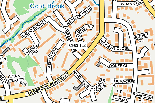 CF63 1LZ map - OS OpenMap – Local (Ordnance Survey) CF63 1LZ map - OS OpenMap – Local (Ordnance Survey)