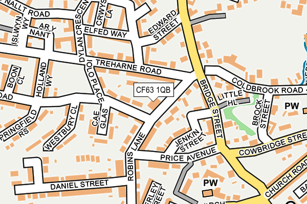 CF63 1QB map - OS OpenMap – Local (Ordnance Survey) CF63 1QB map - OS OpenMap – Local (Ordnance Survey)