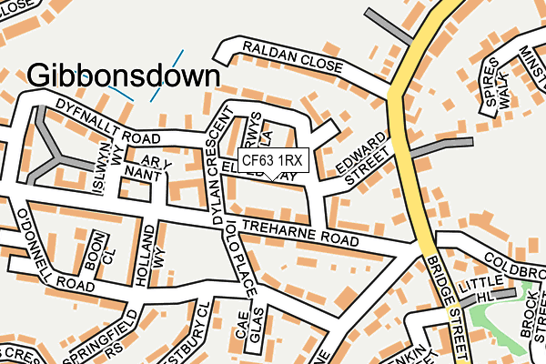 CF63 1RX map - OS OpenMap – Local (Ordnance Survey) CF63 1RX map - OS OpenMap – Local (Ordnance Survey)