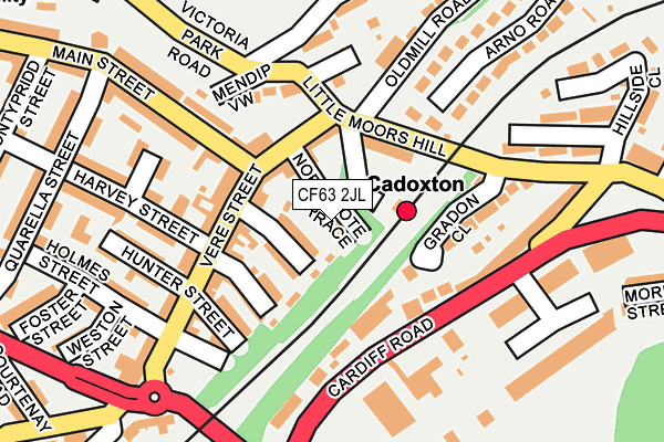 CF63 2JL map - OS OpenMap – Local (Ordnance Survey) CF63 2JL map - OS OpenMap – Local (Ordnance Survey)