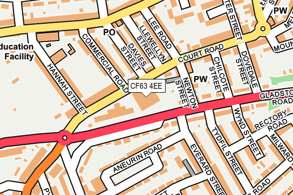 CF63 4EE map - OS OpenMap – Local (Ordnance Survey) CF63 4EE map - OS OpenMap – Local (Ordnance Survey)
