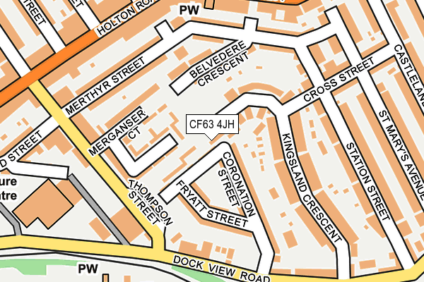 CF63 4JH map - OS OpenMap – Local (Ordnance Survey) CF63 4JH map - OS OpenMap – Local (Ordnance Survey)