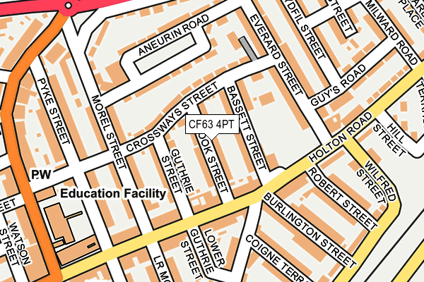 CF63 4PT map - OS OpenMap – Local (Ordnance Survey) CF63 4PT map - OS OpenMap – Local (Ordnance Survey)