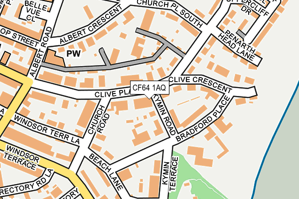 CF64 1AQ map - OS OpenMap – Local (Ordnance Survey) CF64 1AQ map - OS OpenMap – Local (Ordnance Survey)