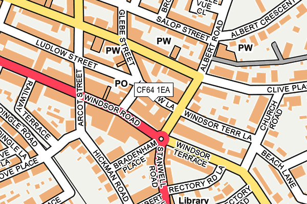 CF64 1EA map - OS OpenMap – Local (Ordnance Survey) CF64 1EA map - OS OpenMap – Local (Ordnance Survey)