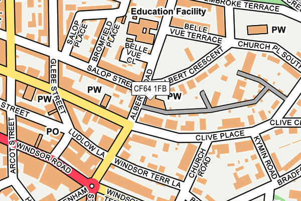 CF64 1FB map - OS OpenMap – Local (Ordnance Survey) CF64 1FB map - OS OpenMap – Local (Ordnance Survey)