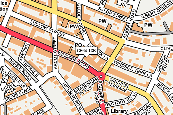 CF64 1XB map - OS OpenMap – Local (Ordnance Survey) CF64 1XB map - OS OpenMap – Local (Ordnance Survey)