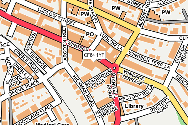 CF64 1YF map - OS OpenMap – Local (Ordnance Survey) CF64 1YF map - OS OpenMap – Local (Ordnance Survey)