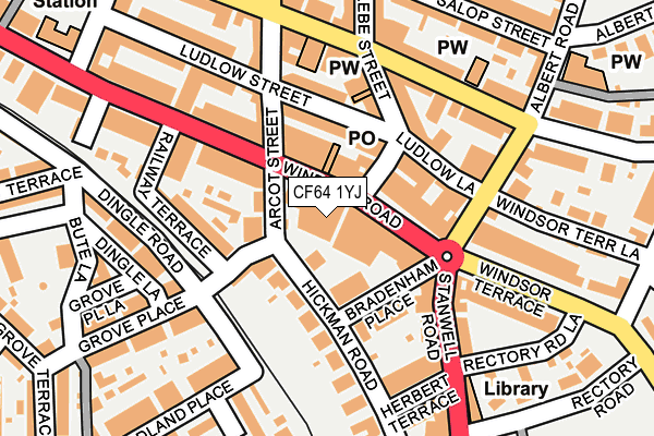 CF64 1YJ map - OS OpenMap – Local (Ordnance Survey) CF64 1YJ map - OS OpenMap – Local (Ordnance Survey)