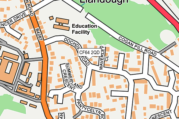 CF64 2QD map - OS OpenMap – Local (Ordnance Survey) CF64 2QD map - OS OpenMap – Local (Ordnance Survey)