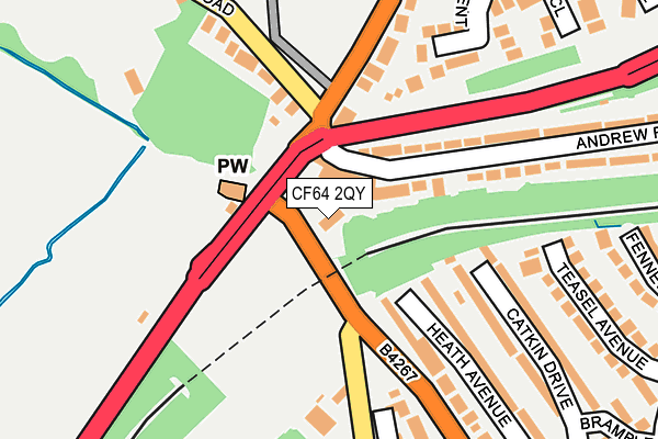 CF64 2QY map - OS OpenMap – Local (Ordnance Survey) CF64 2QY map - OS OpenMap – Local (Ordnance Survey)