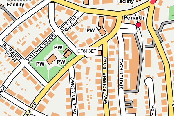 CF64 3ET map - OS OpenMap – Local (Ordnance Survey) CF64 3ET map - OS OpenMap – Local (Ordnance Survey)