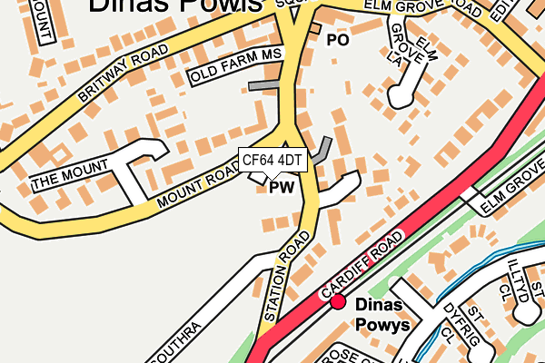 CF64 4DT map - OS OpenMap – Local (Ordnance Survey) CF64 4DT map - OS OpenMap – Local (Ordnance Survey)