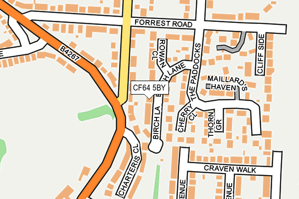 CF64 5BY map - OS OpenMap – Local (Ordnance Survey) CF64 5BY map - OS OpenMap – Local (Ordnance Survey)