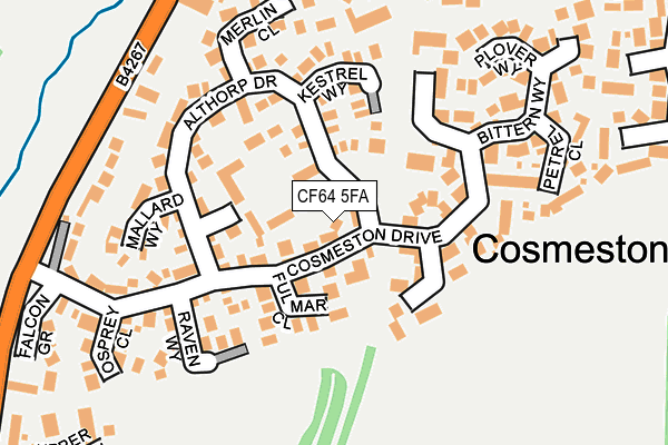 CF64 5FA map - OS OpenMap – Local (Ordnance Survey) CF64 5FA map - OS OpenMap – Local (Ordnance Survey)