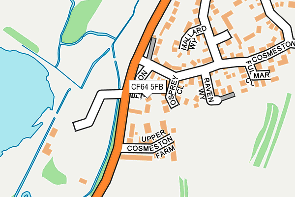 CF64 5FB map - OS OpenMap – Local (Ordnance Survey) CF64 5FB map - OS OpenMap – Local (Ordnance Survey)
