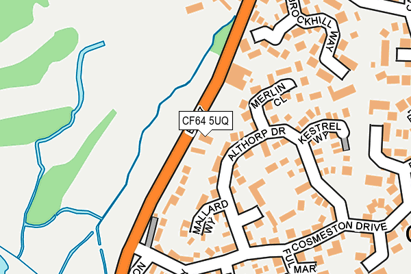 CF64 5UQ map - OS OpenMap – Local (Ordnance Survey) CF64 5UQ map - OS OpenMap – Local (Ordnance Survey)