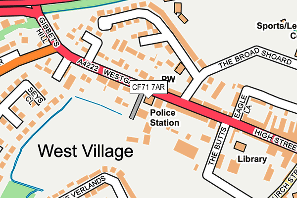 CF71 7AR map - OS OpenMap – Local (Ordnance Survey) CF71 7AR map - OS OpenMap – Local (Ordnance Survey)