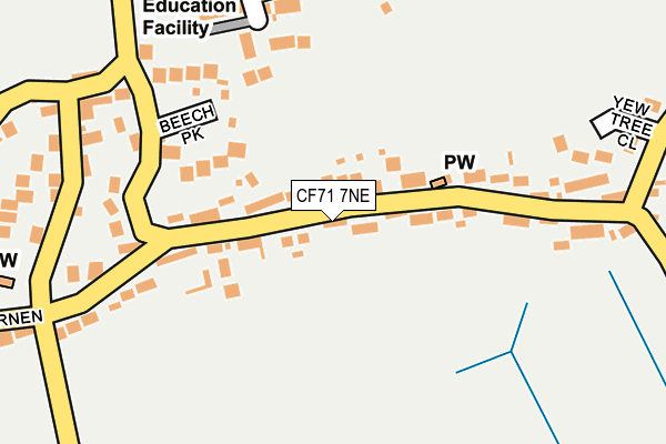 CF71 7NE map - OS OpenMap – Local (Ordnance Survey) CF71 7NE map - OS OpenMap – Local (Ordnance Survey)