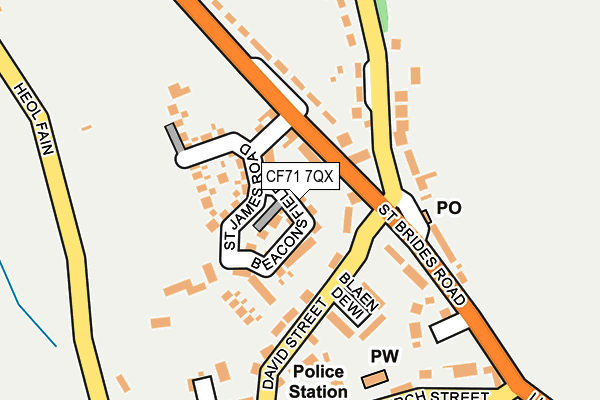 CF71 7QX map - OS OpenMap – Local (Ordnance Survey) CF71 7QX map - OS OpenMap – Local (Ordnance Survey)