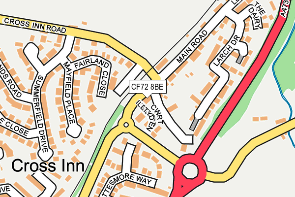 CF72 8BE map - OS OpenMap – Local (Ordnance Survey) CF72 8BE map - OS OpenMap – Local (Ordnance Survey)