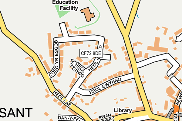 CF72 8DE map - OS OpenMap – Local (Ordnance Survey) CF72 8DE map - OS OpenMap – Local (Ordnance Survey)