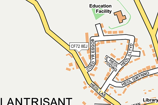 CF72 8EJ map - OS OpenMap – Local (Ordnance Survey)