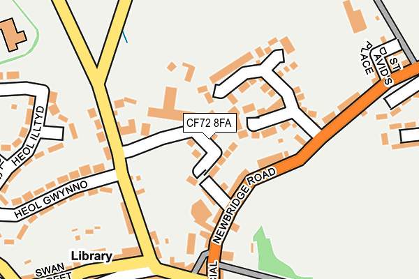 CF72 8FA map - OS OpenMap – Local (Ordnance Survey) CF72 8FA map - OS OpenMap – Local (Ordnance Survey)