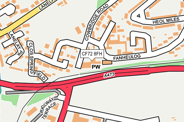 CF72 8FH map - OS OpenMap – Local (Ordnance Survey) CF72 8FH map - OS OpenMap – Local (Ordnance Survey)