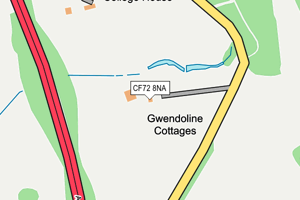 CF72 8NA map - OS OpenMap – Local (Ordnance Survey) CF72 8NA map - OS OpenMap – Local (Ordnance Survey)