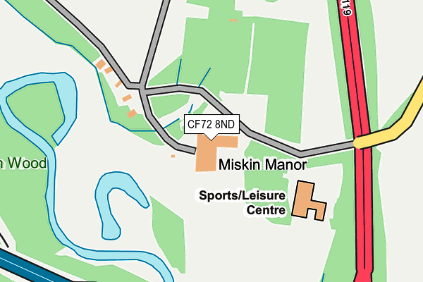 CF72 8ND map - OS OpenMap – Local (Ordnance Survey) CF72 8ND map - OS OpenMap – Local (Ordnance Survey)