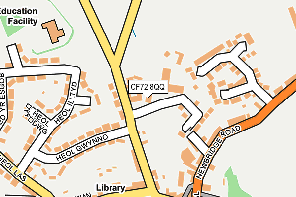 CF72 8QQ map - OS OpenMap – Local (Ordnance Survey) CF72 8QQ map - OS OpenMap – Local (Ordnance Survey)