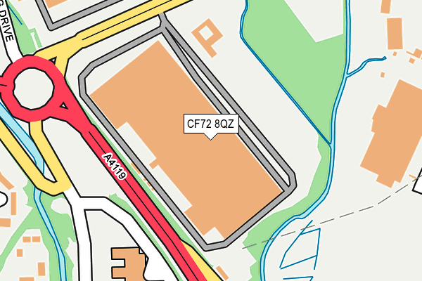 CF72 8QZ map - OS OpenMap – Local (Ordnance Survey) CF72 8QZ map - OS OpenMap – Local (Ordnance Survey)