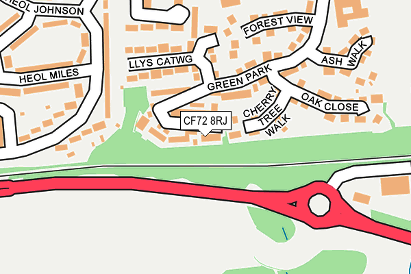 CF72 8RJ map - OS OpenMap – Local (Ordnance Survey) CF72 8RJ map - OS OpenMap – Local (Ordnance Survey)