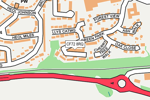 CF72 8RQ map - OS OpenMap – Local (Ordnance Survey) CF72 8RQ map - OS OpenMap – Local (Ordnance Survey)