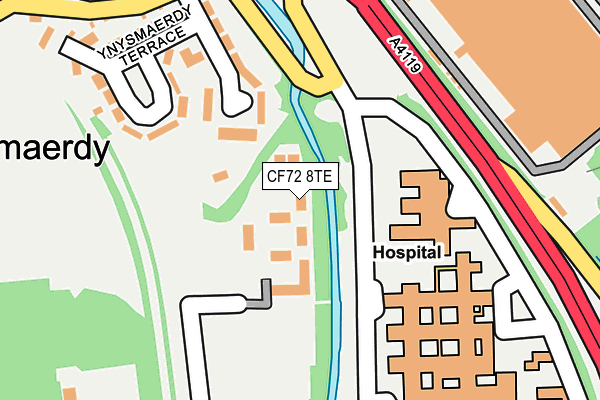 CF72 8TE map - OS OpenMap – Local (Ordnance Survey) CF72 8TE map - OS OpenMap – Local (Ordnance Survey)