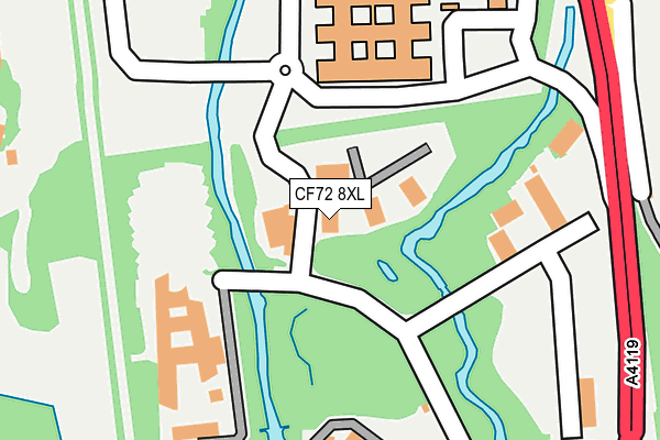 CF72 8XL map - OS OpenMap – Local (Ordnance Survey) CF72 8XL map - OS OpenMap – Local (Ordnance Survey)