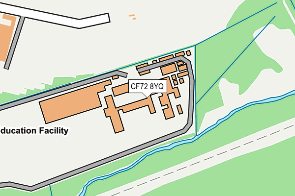 CF72 8YQ map - OS OpenMap – Local (Ordnance Survey) CF72 8YQ map - OS OpenMap – Local (Ordnance Survey)