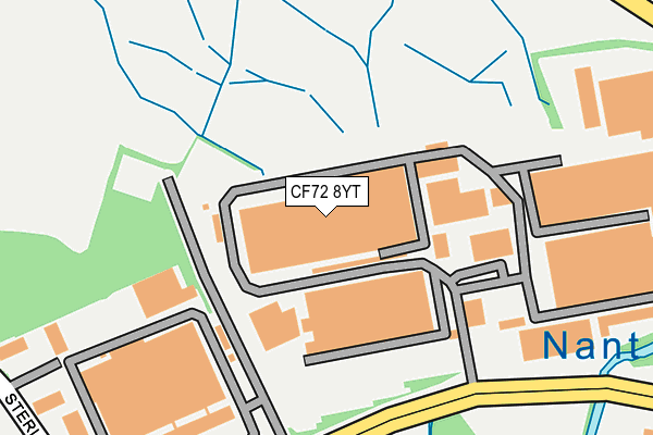 CF72 8YT map - OS OpenMap – Local (Ordnance Survey) CF72 8YT map - OS OpenMap – Local (Ordnance Survey)