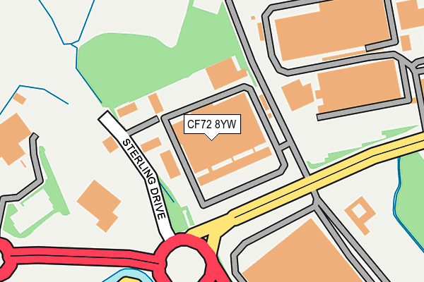 CF72 8YW map - OS OpenMap – Local (Ordnance Survey) CF72 8YW map - OS OpenMap – Local (Ordnance Survey)