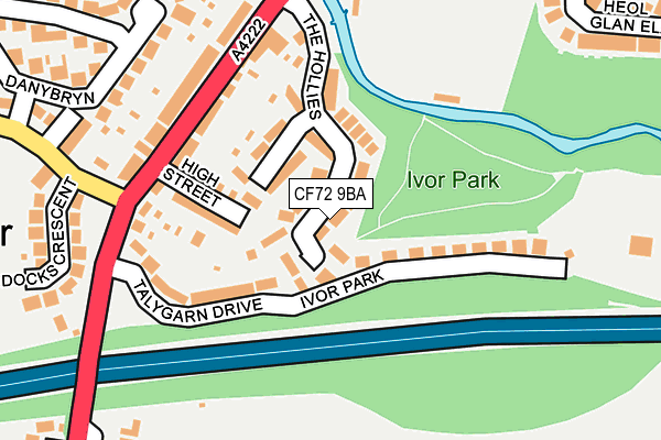 CF72 9BA map - OS OpenMap – Local (Ordnance Survey)