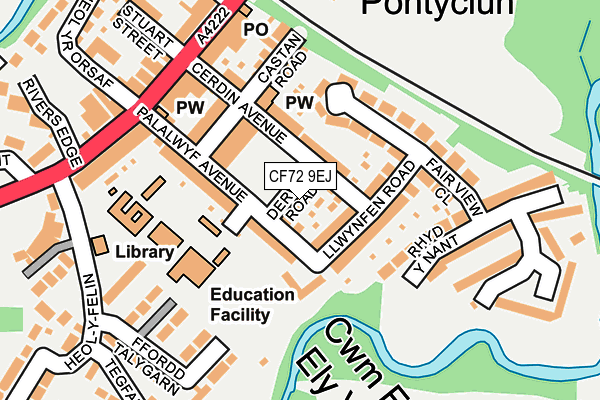 CF72 9EJ map - OS OpenMap – Local (Ordnance Survey) CF72 9EJ map - OS OpenMap – Local (Ordnance Survey)