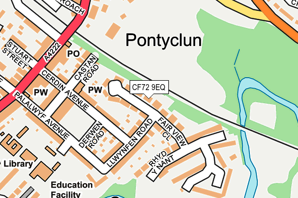 CF72 9EQ map - OS OpenMap – Local (Ordnance Survey) CF72 9EQ map - OS OpenMap – Local (Ordnance Survey)