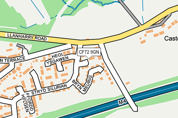 CF72 9GN map - OS OpenMap – Local (Ordnance Survey)