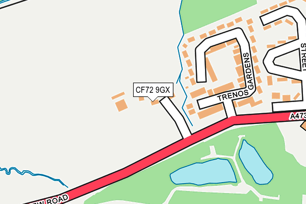 CF72 9GX map - OS OpenMap – Local (Ordnance Survey) CF72 9GX map - OS OpenMap – Local (Ordnance Survey)