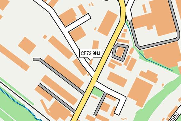 CF72 9HJ map - OS OpenMap – Local (Ordnance Survey) CF72 9HJ map - OS OpenMap – Local (Ordnance Survey)