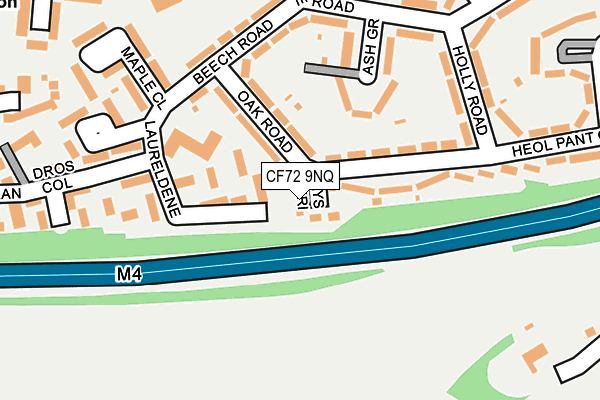 CF72 9NQ map - OS OpenMap – Local (Ordnance Survey) CF72 9NQ map - OS OpenMap – Local (Ordnance Survey)