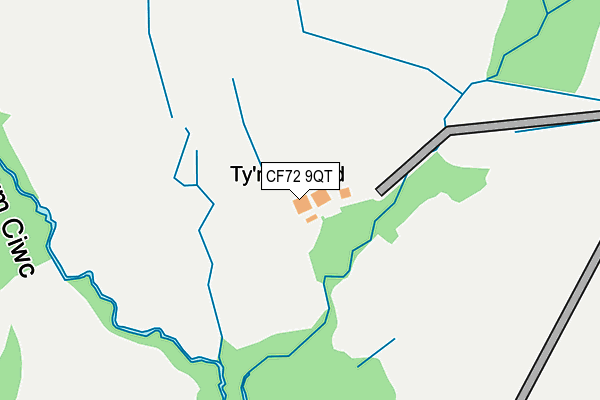CF72 9QT map - OS OpenMap – Local (Ordnance Survey) CF72 9QT map - OS OpenMap – Local (Ordnance Survey)