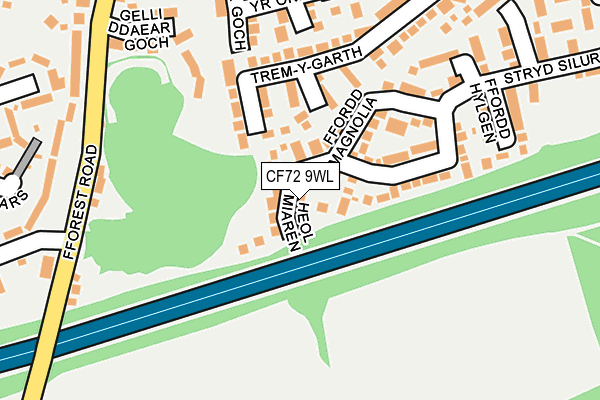 CF72 9WL map - OS OpenMap – Local (Ordnance Survey) CF72 9WL map - OS OpenMap – Local (Ordnance Survey)