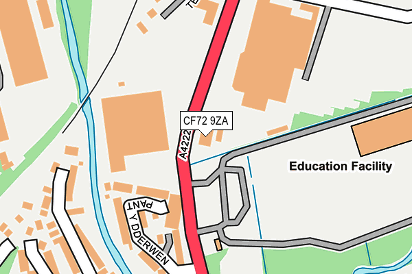CF72 9ZA map - OS OpenMap – Local (Ordnance Survey) CF72 9ZA map - OS OpenMap – Local (Ordnance Survey)